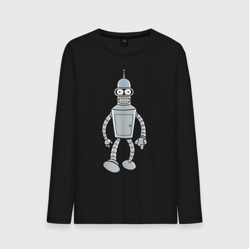 Мужской лонгслив хлопок Bender color, цвет черный