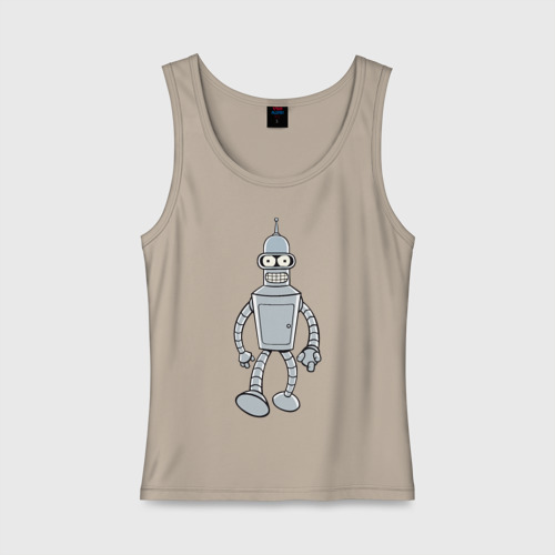 Женская майка хлопок Bender color, цвет миндальный