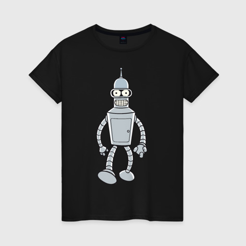 Женская футболка хлопок Bender color, цвет черный