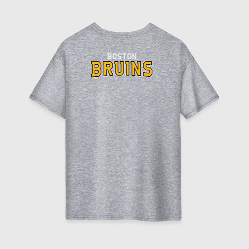 Женская футболка хлопок Oversize Boston Bruins, цвет меланж - фото 2