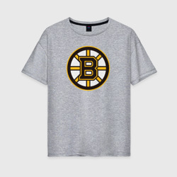 Женская футболка хлопок Oversize Boston Bruins