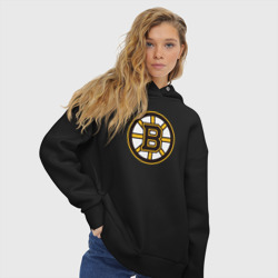 Женское худи Oversize хлопок Boston Bruins - фото 2