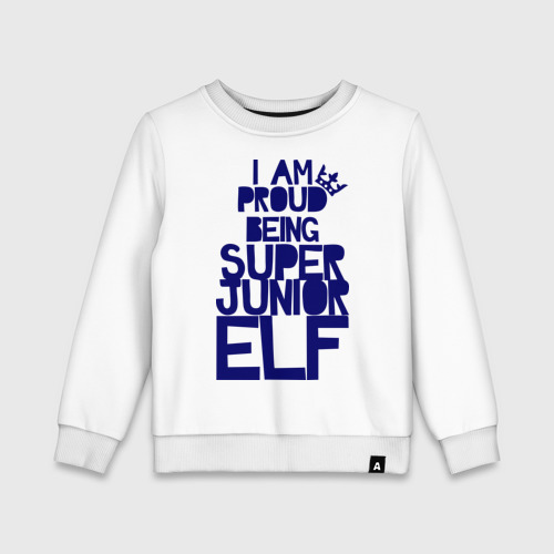 Детский свитшот хлопок Superjunior elf, цвет белый