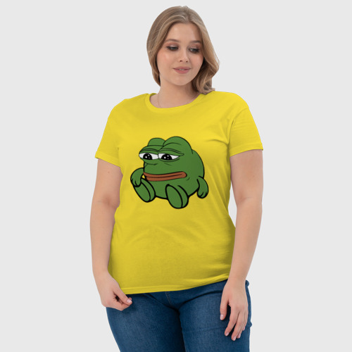 Женская футболка хлопок с принтом Грустняш, фото #4