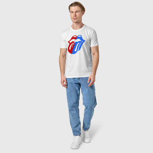 Мужская футболка хлопок Rolling stones, цвет белый - фото 5