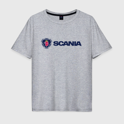 Мужская футболка хлопок Oversize Scania, цвет меланж