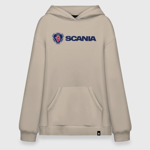 Худи SuperOversize хлопок Scania, цвет миндальный