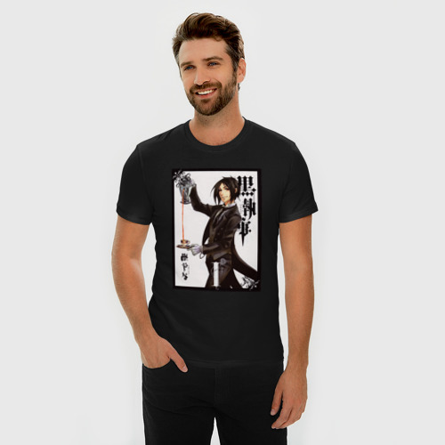 Мужская футболка хлопок Slim Темный Дворецкий, цвет черный - фото 3