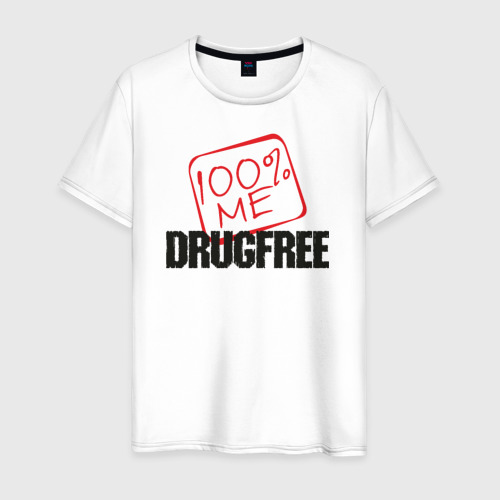 Мужская футболка хлопок Свободен от наркотиков