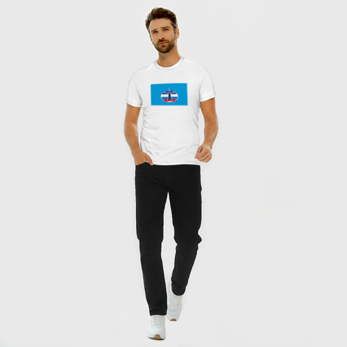 Мужская футболка хлопок Slim Воздушно-космическая оборона - фото 5