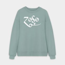 Мужской свитшот oversize без начеса хлопок Led Zeppelin