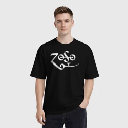 Мужская футболка хлопок Oversize Led Zeppelin - фото 2