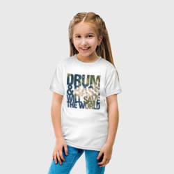 Детская футболка хлопок Drum&Bass Will Save The World - фото 2