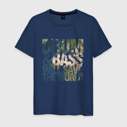 Drum&Bass Will Save The World – Мужская футболка хлопок с принтом купить со скидкой в -20%
