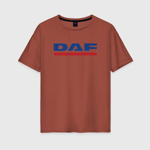 Женская футболка хлопок Oversize DAF, цвет кирпичный