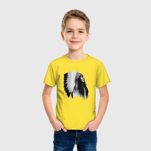 Детская футболка хлопок Джонни Депп, цвет желтый - фото 3