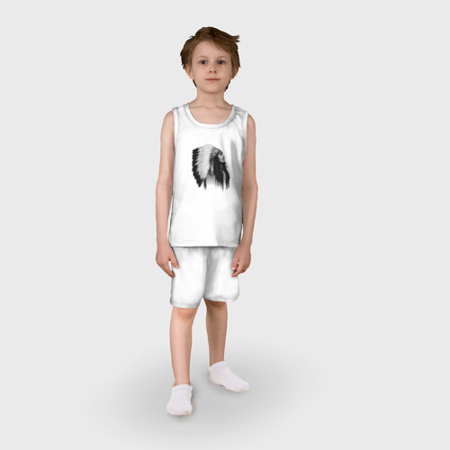 Детская пижама с шортами хлопок Джонни Депп, цвет белый - фото 3