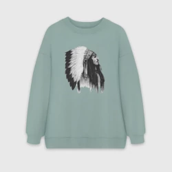 Женский свитшот oversize без начеса хлопок Джонни Депп