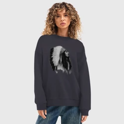 Женский свитшот oversize без начеса хлопок Джонни Депп - фото 2