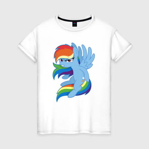 Женская футболка хлопок Rainbow Dash Angry