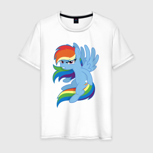 Мужская футболка хлопок Rainbow Dash Angry