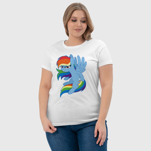 Женская футболка хлопок Rainbow Dash Angry - фото 6