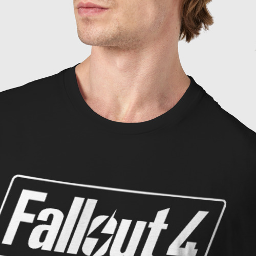 Мужская футболка хлопок Fallout 4, цвет черный - фото 6