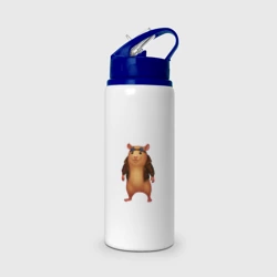 Бутылка для воды с трубочкой Хомяк