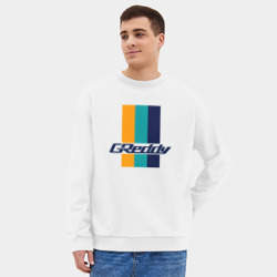 Мужской свитшот oversize без начеса хлопок Greddy - фото 2