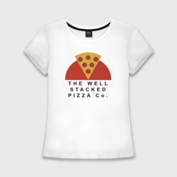 Женская футболка хлопок Slim The Well Stacked Pizza