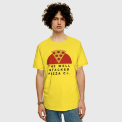 Мужская футболка хлопок Oversize The Well Stacked Pizza - фото 2