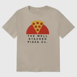 Женская футболка хлопок Oversize The Well Stacked Pizza
