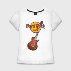 Женская футболка хлопок Slim Hard Rock cafe