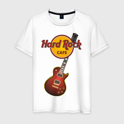 Мужская футболка хлопок Hard Rock cafe, цвет белый