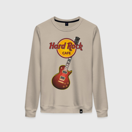 Женский свитшот хлопок Hard Rock cafe, цвет миндальный