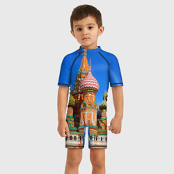 Детский купальный костюм 3D Храм Василия Блаженного - фото 2