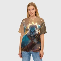 Женская футболка oversize 3D Phantom Lancer - фото 2