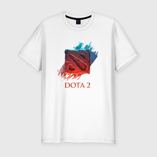 Мужская футболка хлопок Slim Dota 2, цвет белый