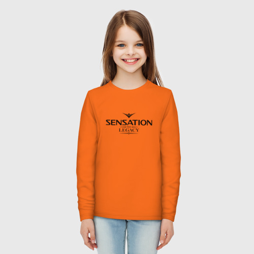 Детский лонгслив хлопок Sensation The Legacy, цвет оранжевый - фото 5