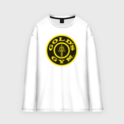 Мужской лонгслив oversize хлопок Gold's gym