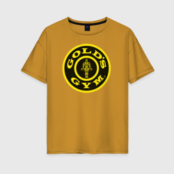 Женская футболка хлопок Oversize Gold's gym