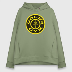 Женское худи Oversize хлопок Gold's gym