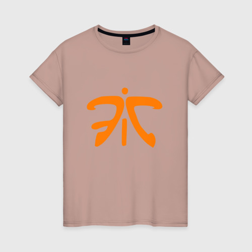 Женская футболка хлопок Fnatic Collection, цвет пыльно-розовый