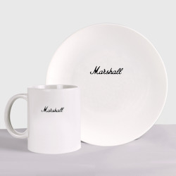 Набор: тарелка + кружка Marshall logo
