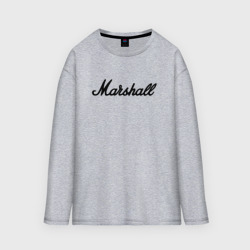 Мужской лонгслив oversize хлопок Marshall logo