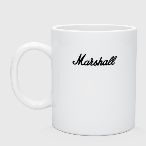 Кружка керамическая Marshall logo, цвет белый