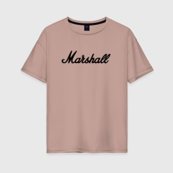 Женская футболка хлопок Oversize Marshall logo