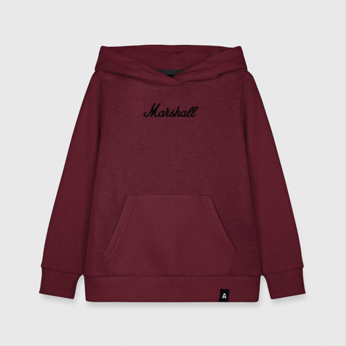 Детская толстовка хлопок Marshall logo, цвет меланж-бордовый