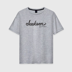 Женская футболка хлопок Oversize Jackson logo