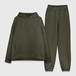 Женский костюм хлопок Oversize Jackson logo